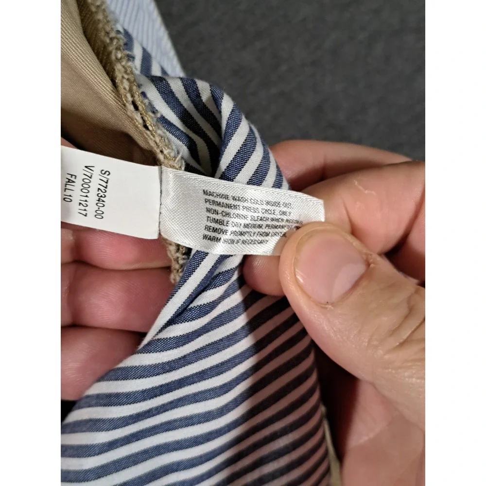 Gap Tailored Khakis Boys Tan Straight Leg Dress Pants Chinos 32x30 S/772340-00